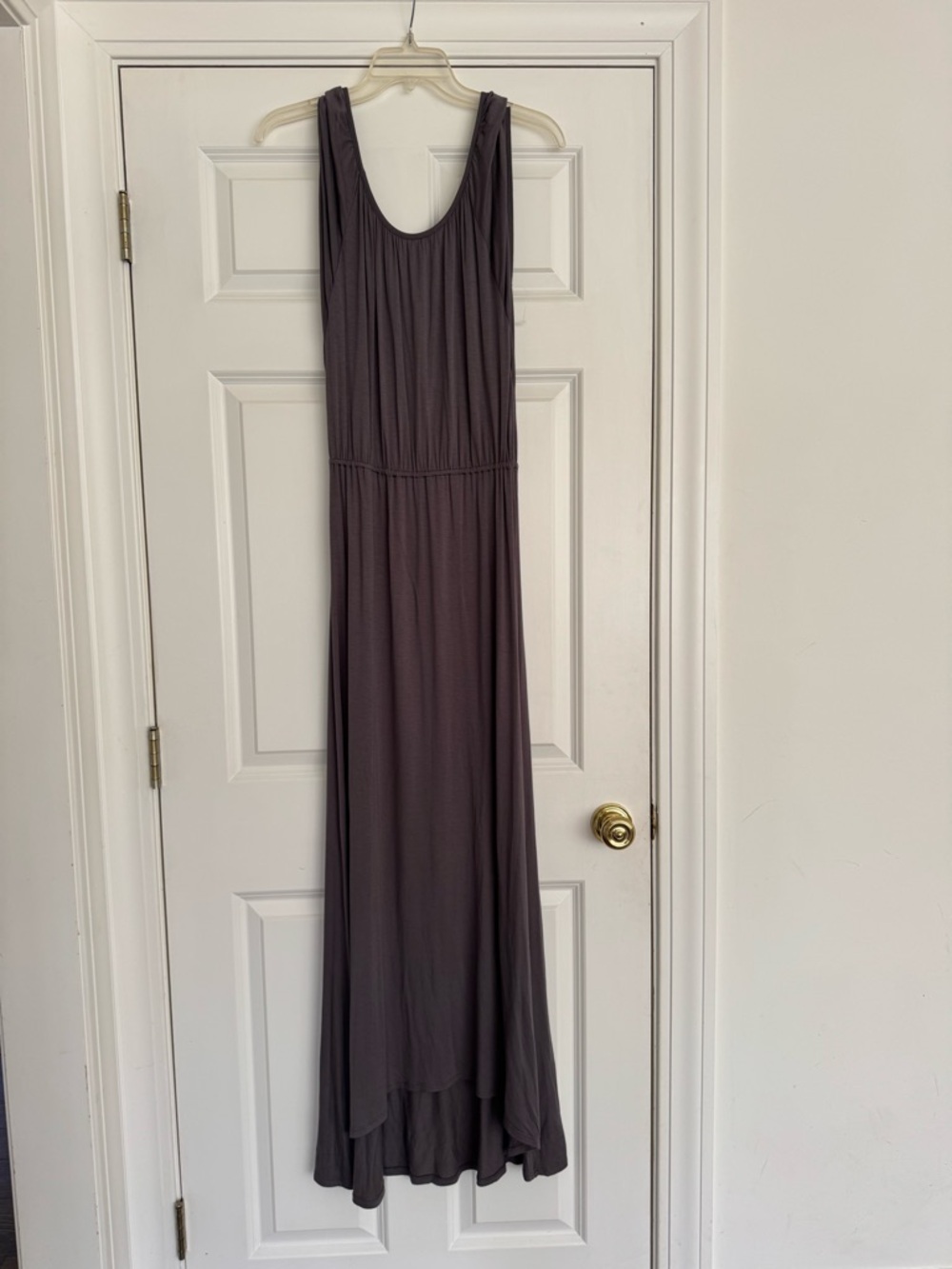 Ella Moss Slate Gray Scoop-Neck Maxi Dress